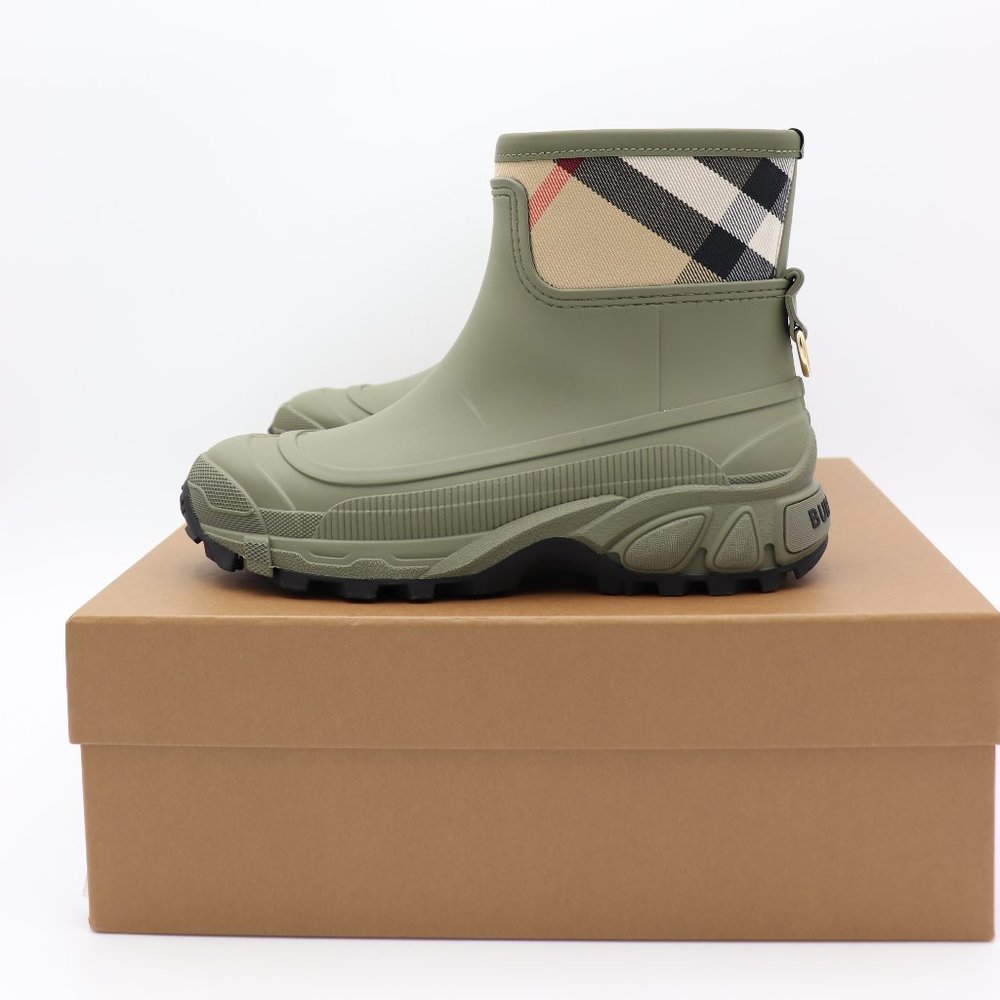 NIB Burberry Ryan House Check Panel Rain Boots - Picture 3 of 7